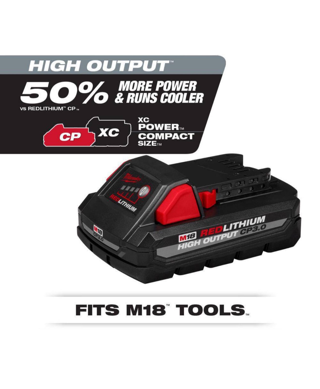 Milwaukee M18 High Output 6.0 Ah and 3.0 Ah Battery (2-Pack)