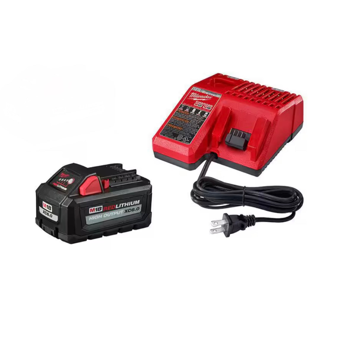 Milwaukee M18 High Output 6.0 Battery and Rapid Charger