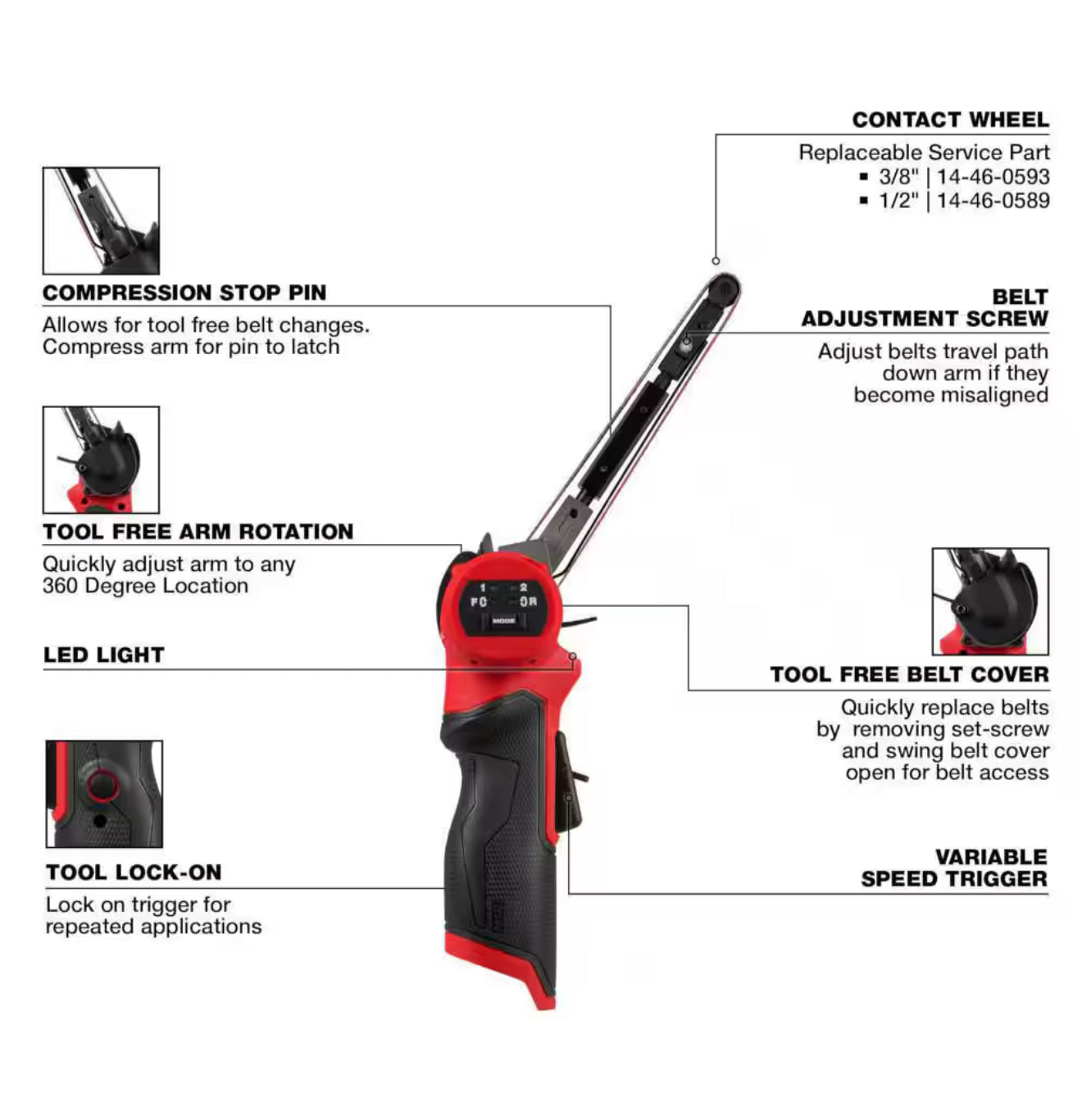 Milwaukee M12 FUEL Brushless 1/2 in. x 18 in. Bandfile (2482-20)