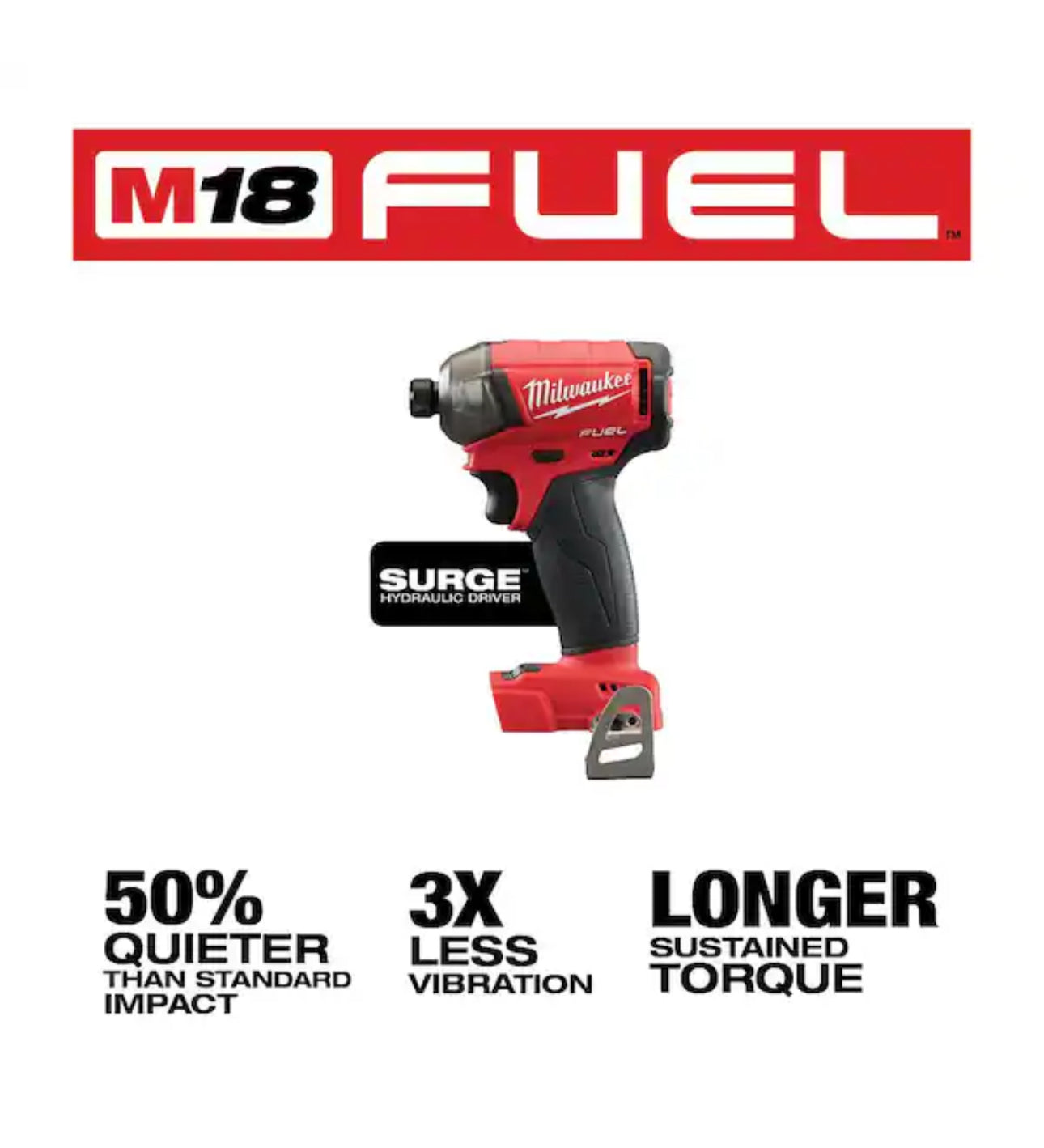 Milwaukee M18 FUEL SURGE Brushless 1/4” Hex Impact Driver (2760-20)