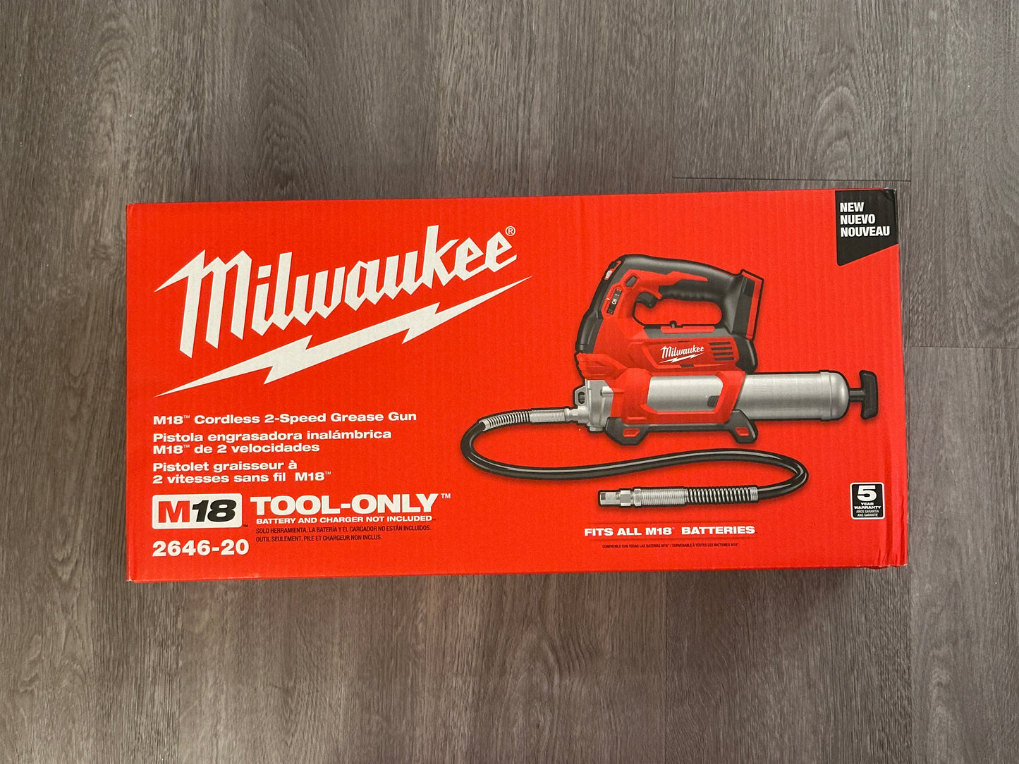 Milwaukee M18 Akku-Fettpresse mit 2 Geschwindigkeiten (nur Werkzeug)