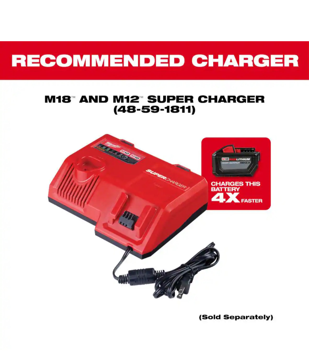 Milwaukee M18 REDLITHIUM HIGH OUTPUT XC6.0 Battery (no retail package)