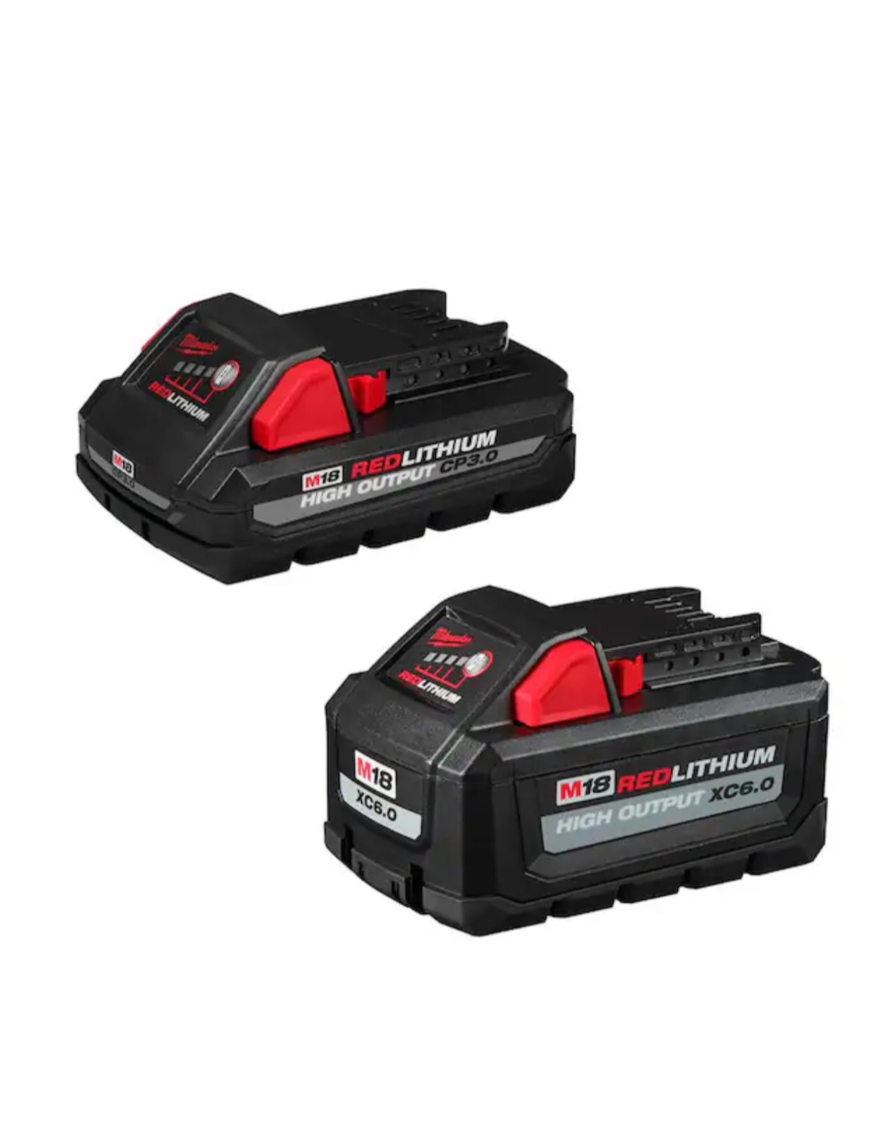 Milwaukee M18 High Output 6.0 Ah and 3.0 Ah Battery (2-Pack)