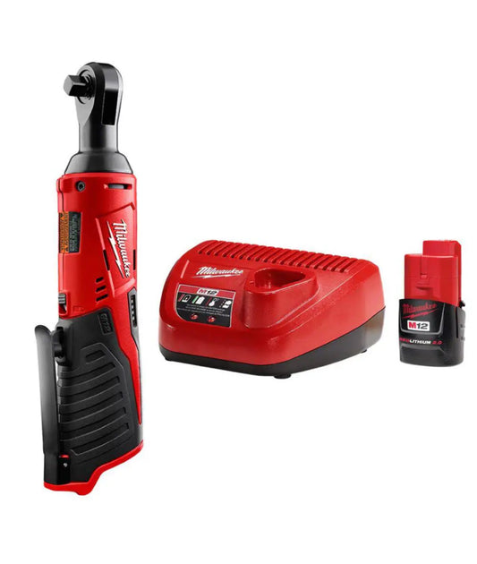 Kit de trinquete inalámbrico Milwaukee M12 de 3/8” (2457-20)