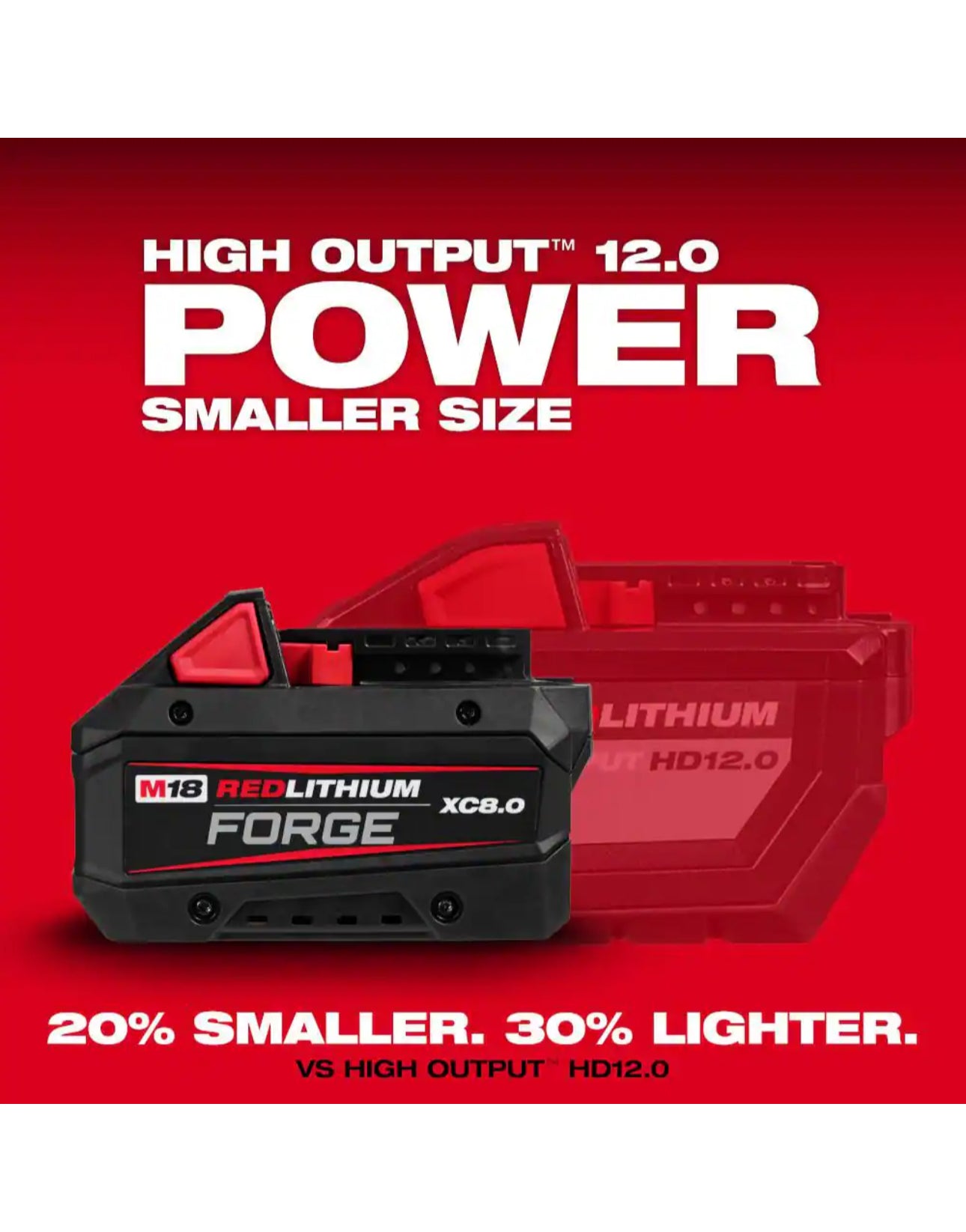 Milwaukee M18 REDLITHIUM FORGE XC 8.0 Ah Battery Pack