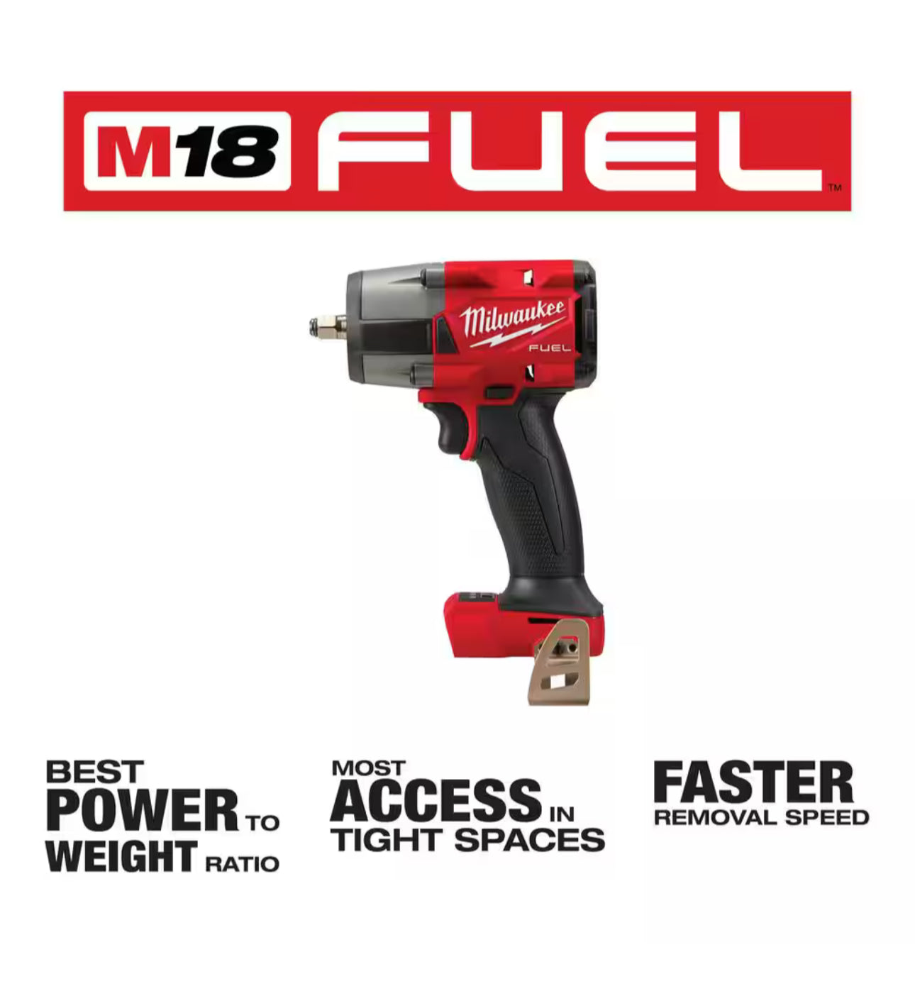 Llave de impacto de torque medio Milwaukee M18 Fuel de 3/8” (2960-20) 