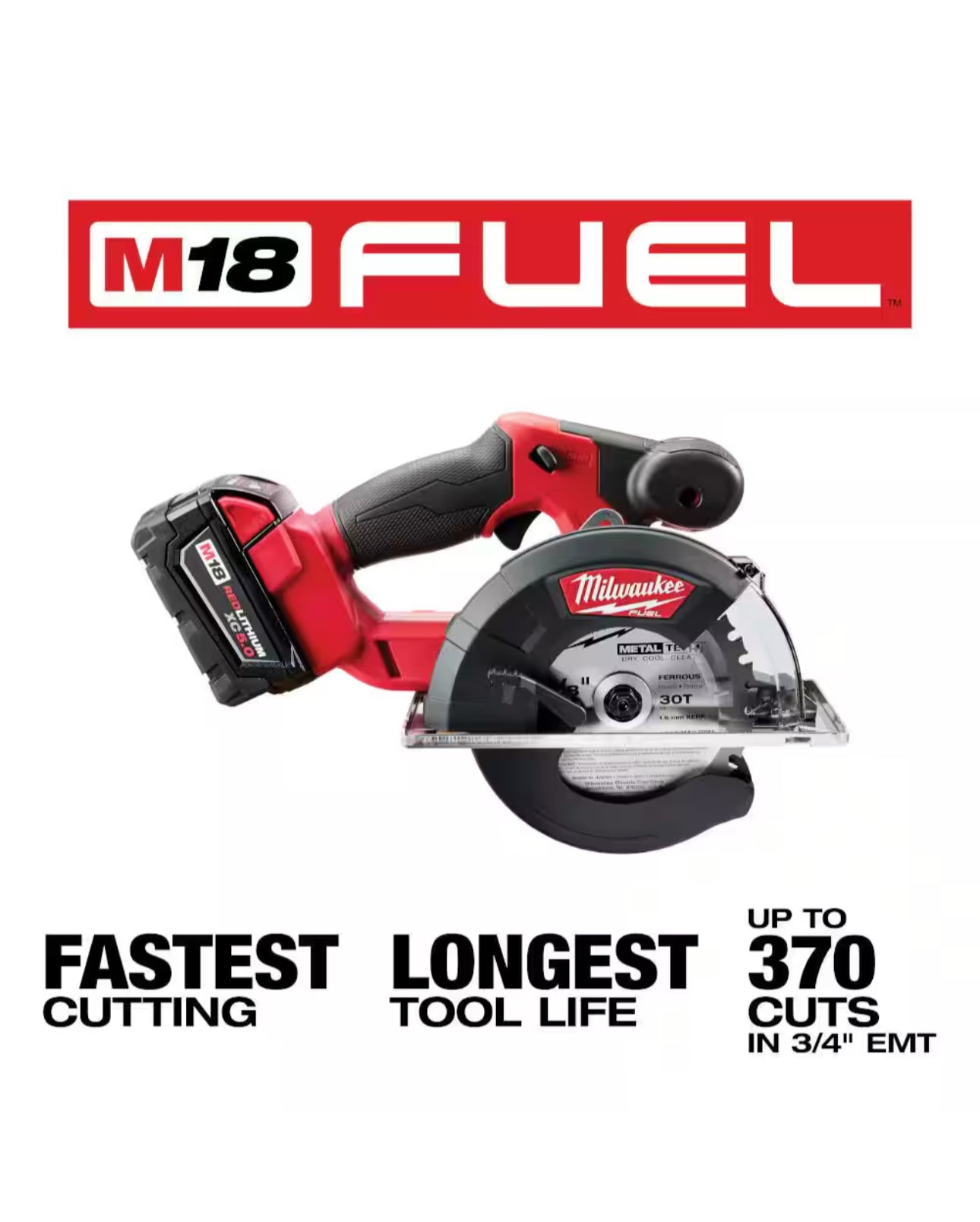 Milwaukee M18 Fuel Metallschneide-Kreissäge, 5-3/8 Zoll (2782-20)