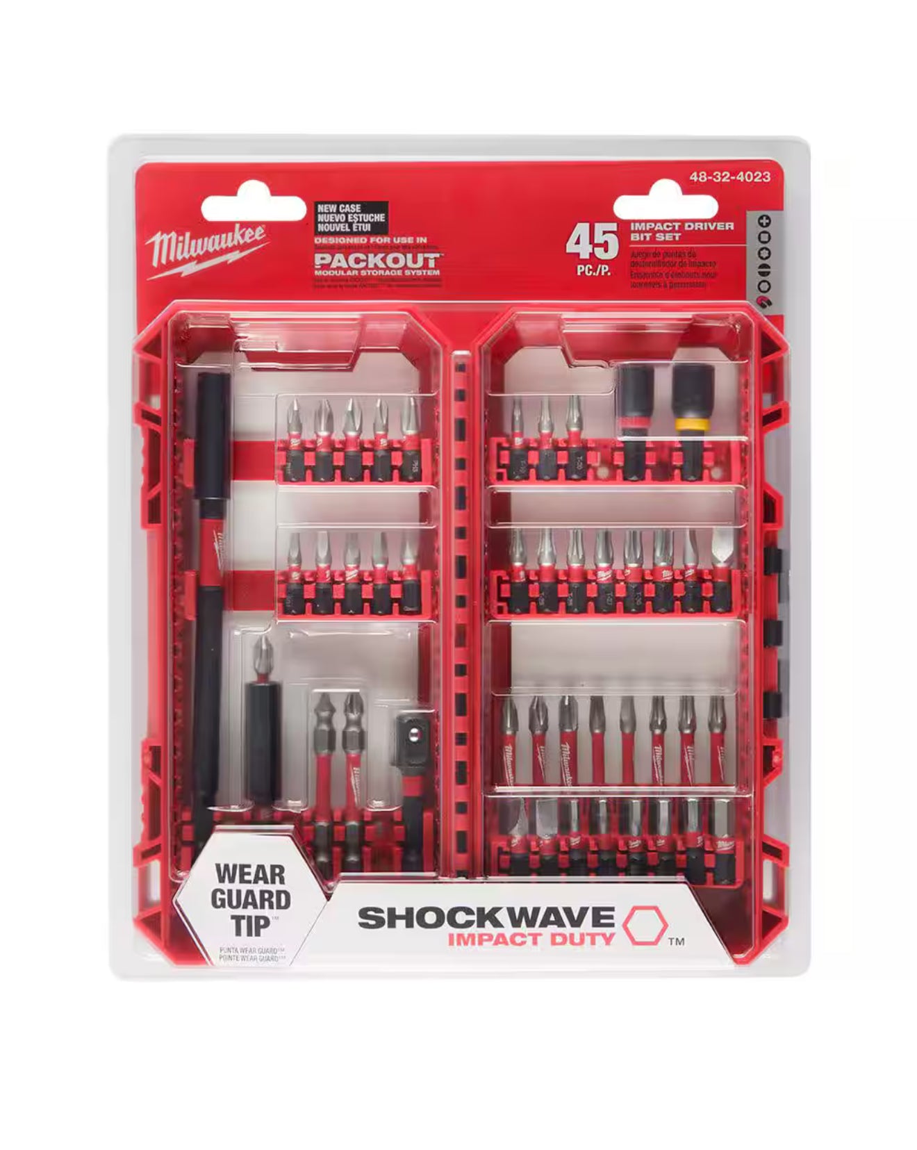 Milwaukee SHOCKWAVE Impact Duty Alloy Steel Screw Driver Bit Set (45-Piece)