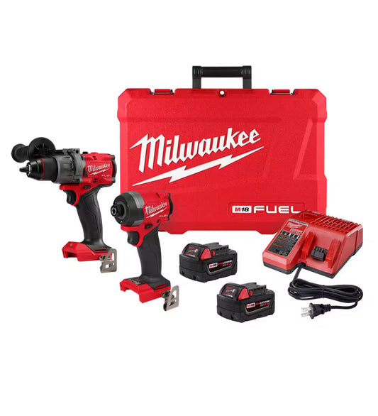 Milwaukee M18 Fuel Hammer Drill and Impact Driver Combo Kit (3697-22)