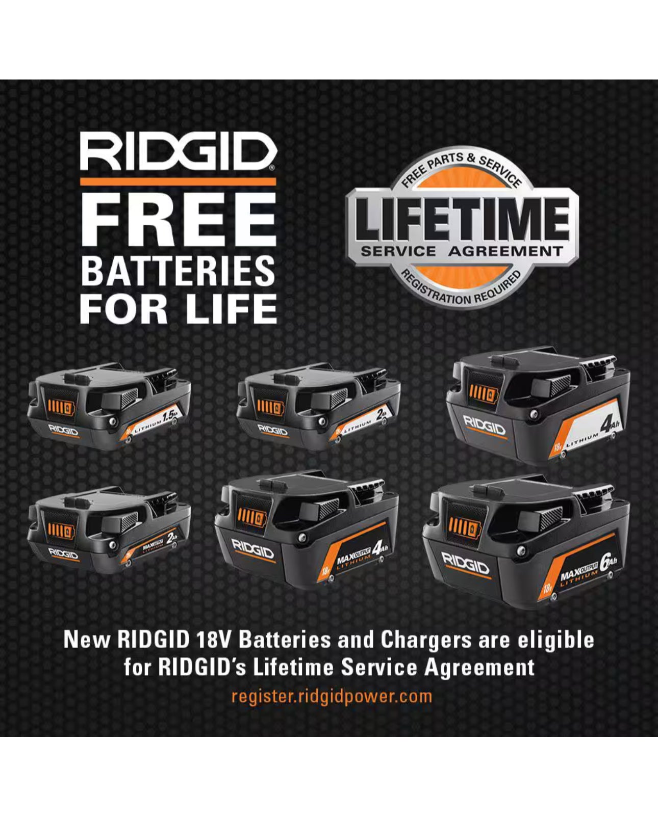 RIDGID 18V (2) 4.0 Ah Battery Starter Kit with Charger and Bag