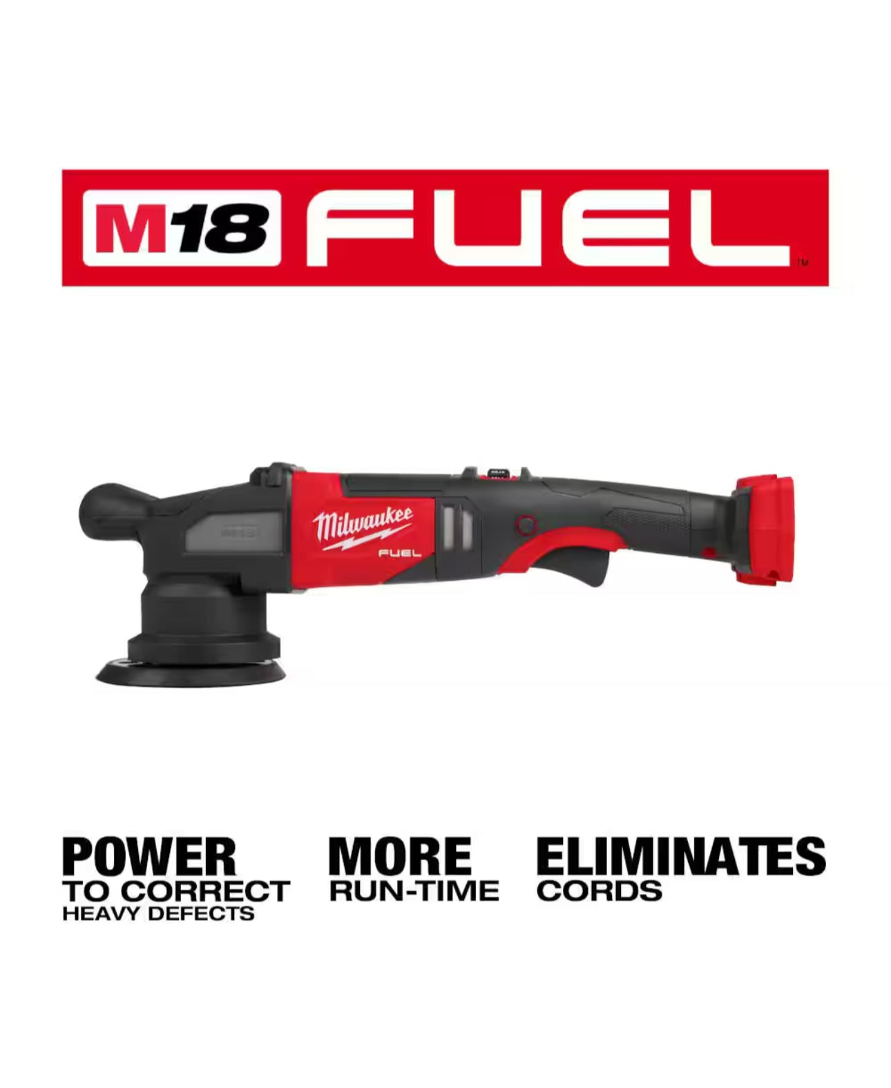 Pulidora orbital aleatoria Milwaukee M18 Fuel de 15 mm (2684-20)