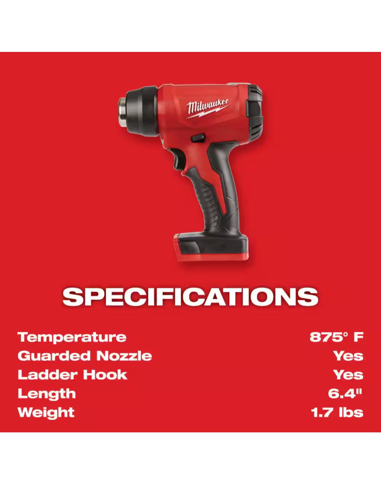 Milwaukee M18 Compact Heat Gun (2688-20)