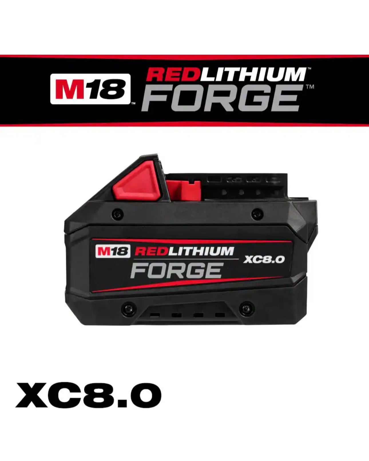 Milwaukee M18 REDLITHIUM FORGE XC 8.0 Ah Battery Pack