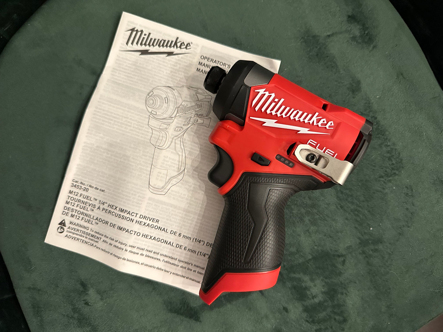 Milwaukee M12 Fuel 1/4” hex Impact Driver (3453-20)