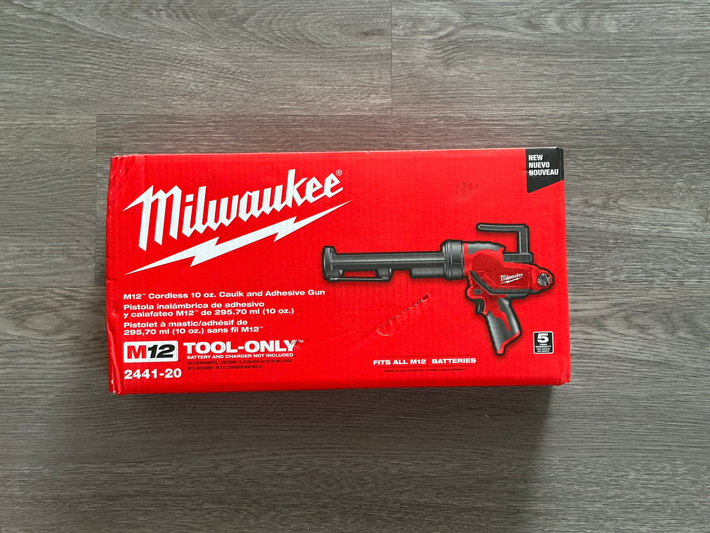 Milwaukee M12 Cordless 10 oz. Adhesive and Caulk Gun (2441-20)