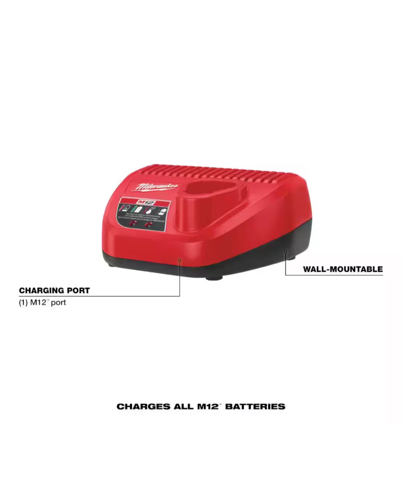 Milwaukee M12 Lithium Ion Battery Charger