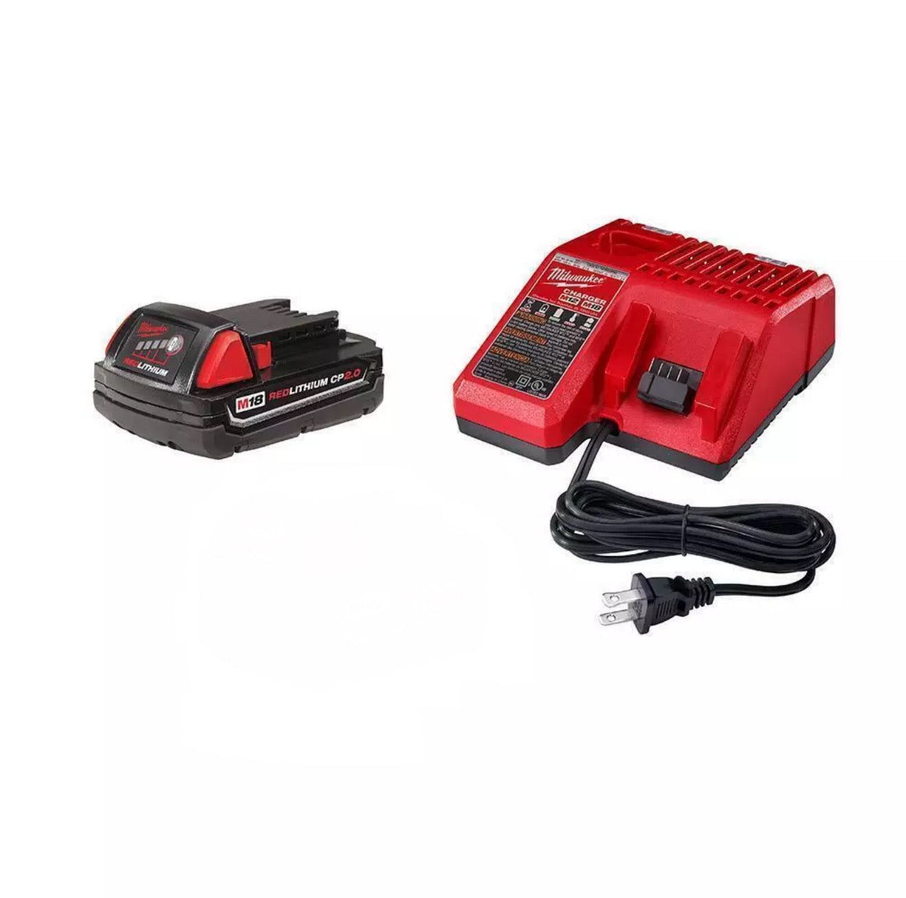 Milwaukee M18 Compact 2.0 Akku und Ladegerät 