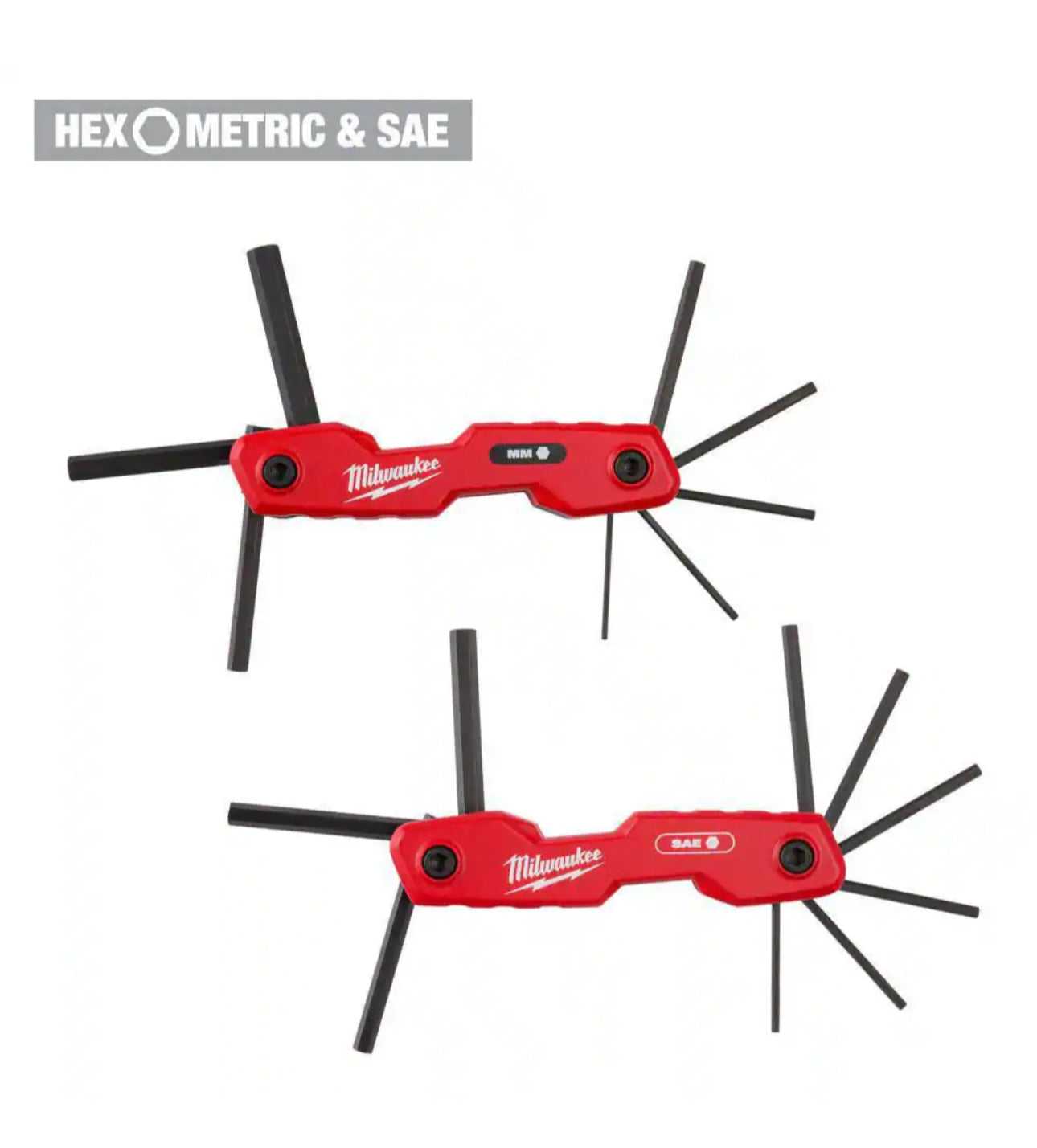 Milwaukee 17-Key Folding Hex Key Sets - SAE/Metric