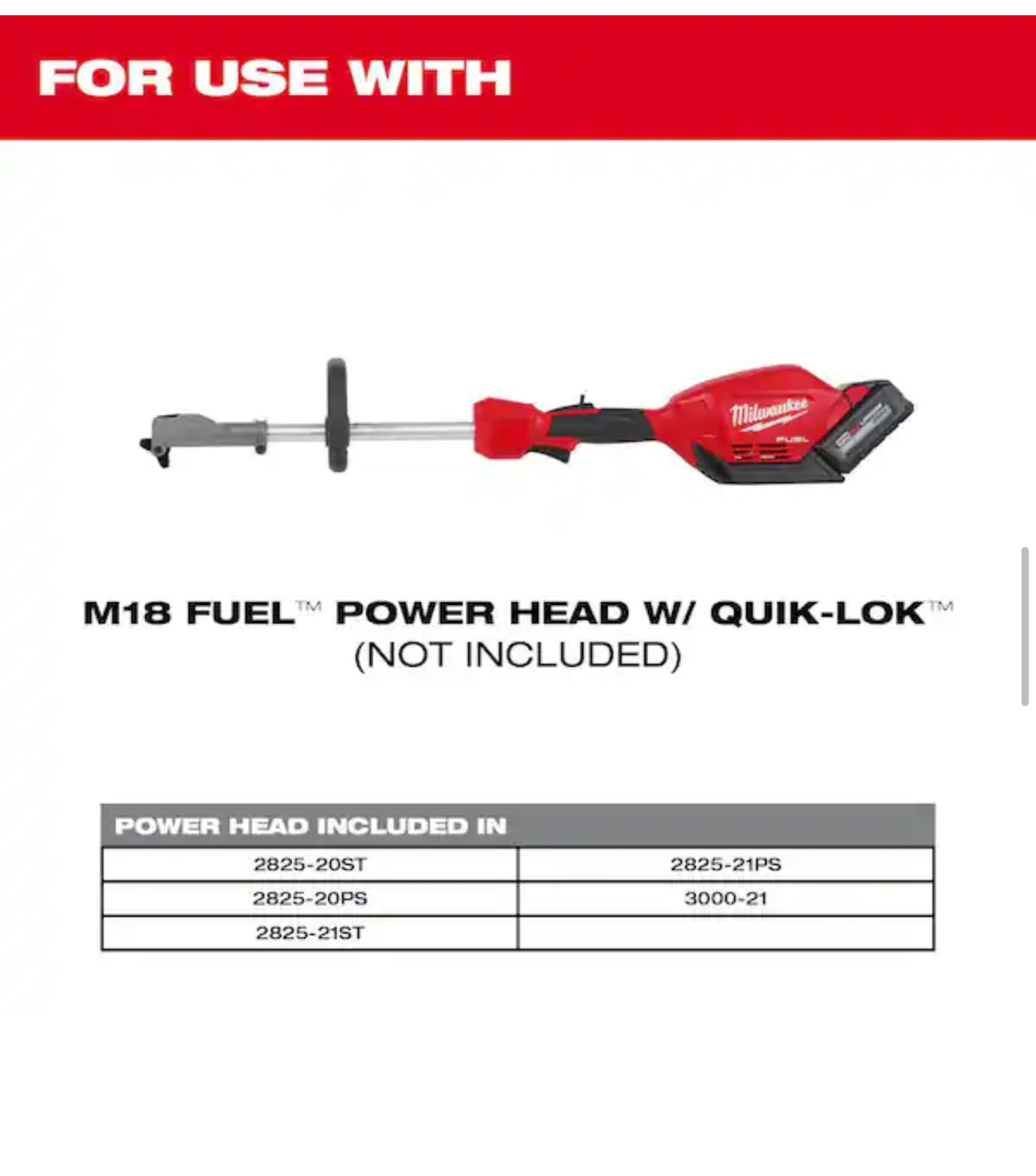 Milwaukee M18 FUEL QUIK-LOK 10 in. Pole Saw Attachment (Tool-Only)