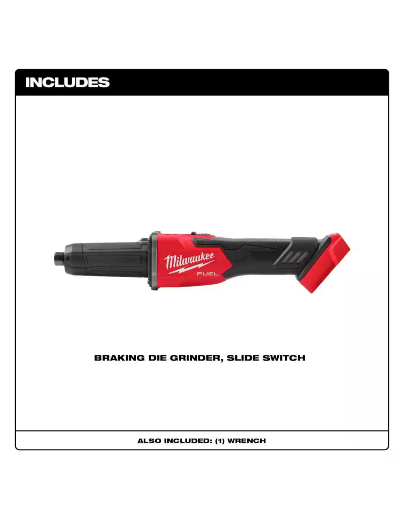 Milwaukee M18 FUEL™ Amoladora troqueladora con freno de 1/4", interruptor deslizante (2939-20) 