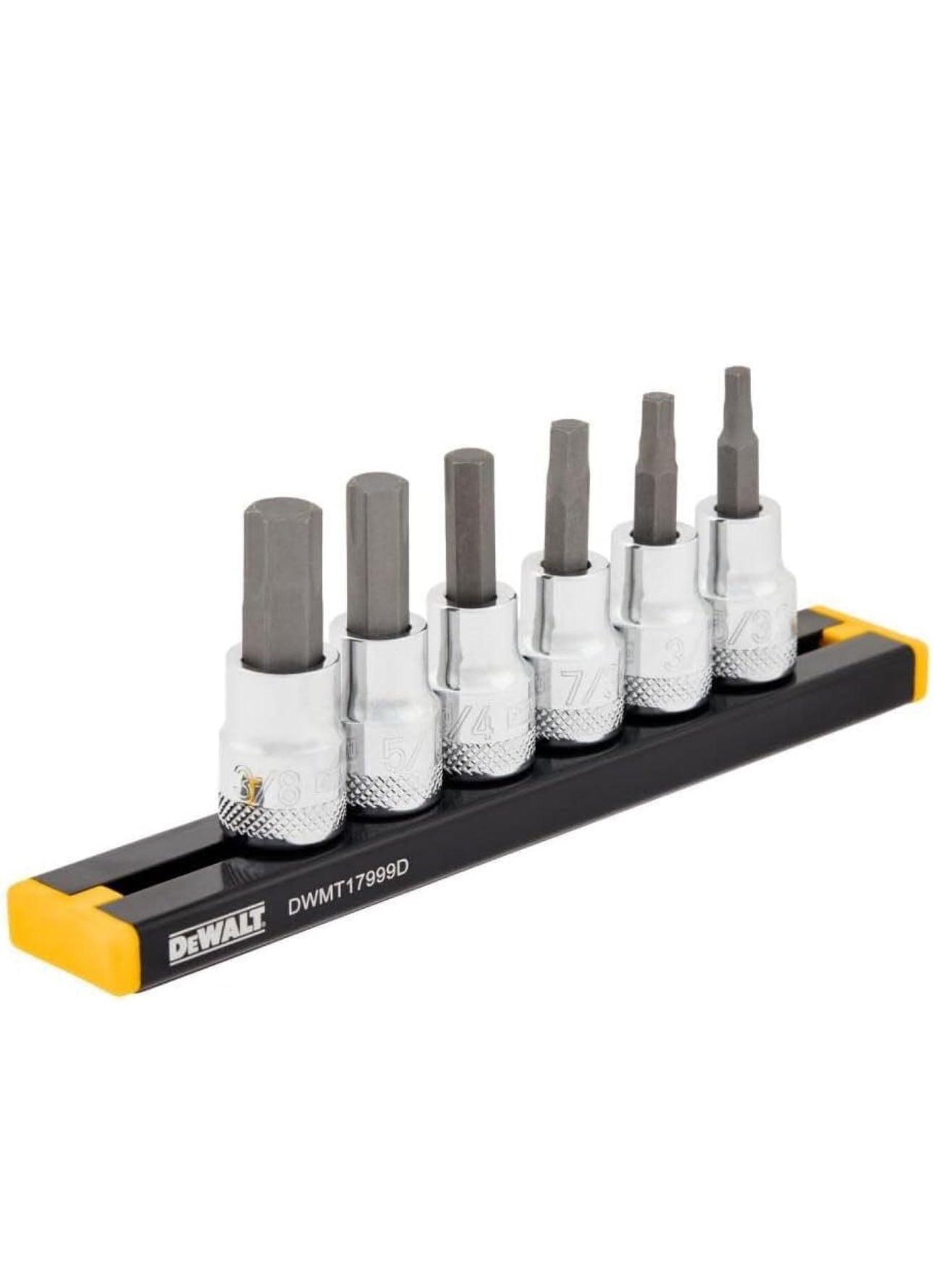 DEWALT 3/8” Drive SAE Hex Socket Set (6-Piece)