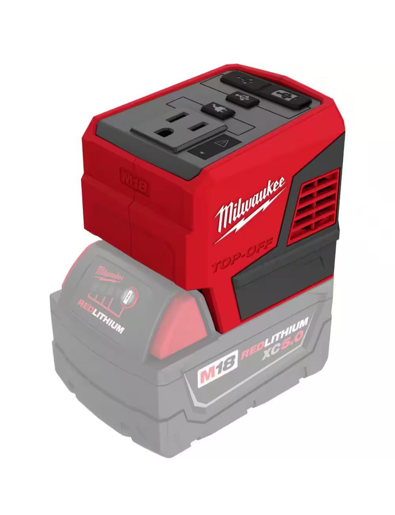 Milwaukee M18 175-Watt Powered Compact Inverter for M18 Batteries (Tool-Only)