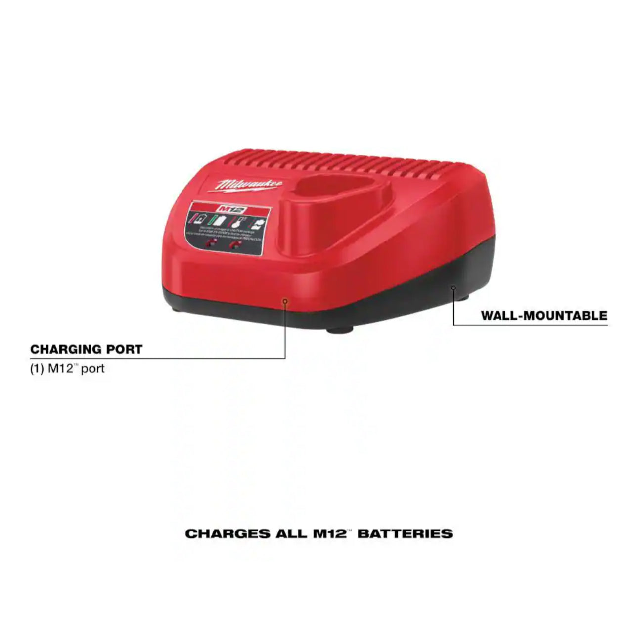 Milwaukee M12 XC High Output 5.0 Ah Battery Pack (2-Pack) Starter Kit with Charger