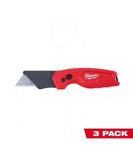 FASTBACK Compact Folding Utility Knife (3-Pack)