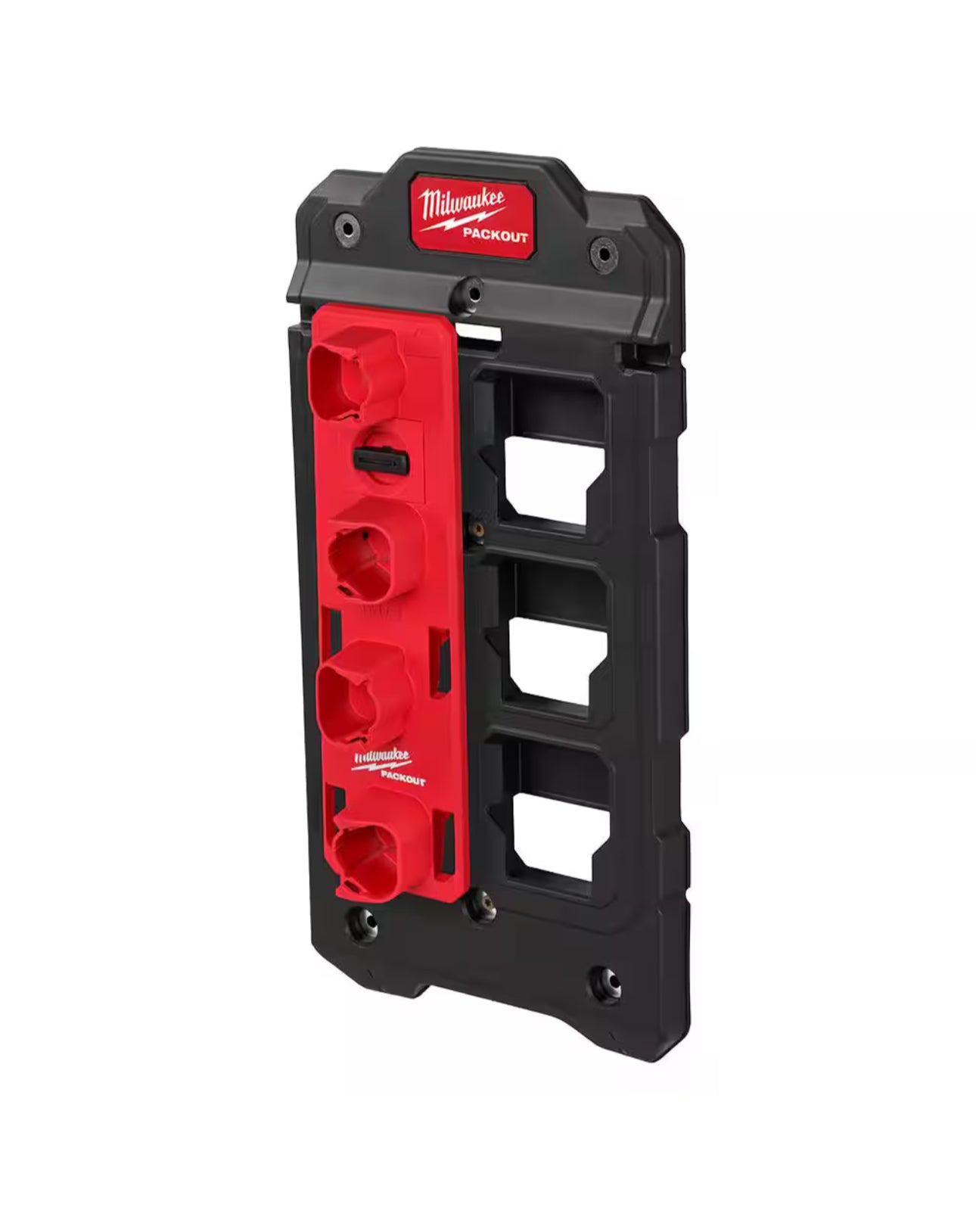 Milwaukee M12 12V Lithium-Ion XC Extended Capacity 4.0 Ah Battery 2-Pack W/PACKOUT Compact Wall Plate & M12 Battery Rack