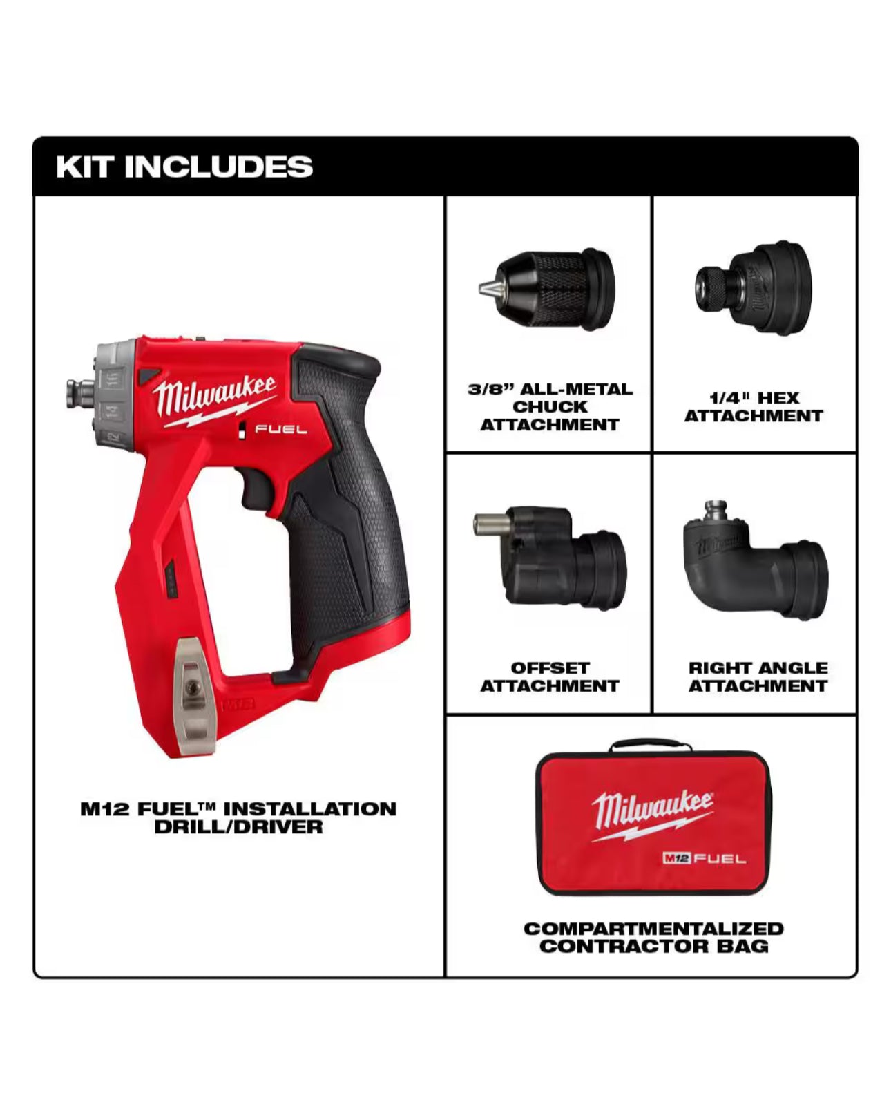 Milwaukee 3/8" M12 FUEL Installationsbohrschrauber (2505-20) 