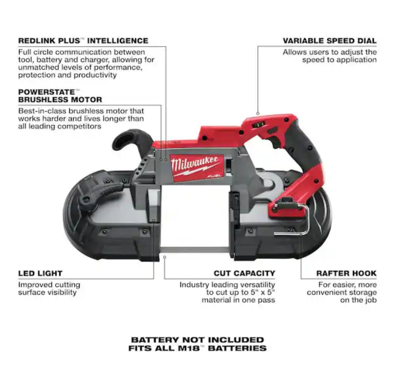 Milwaukee M18 Brushless Cordless Deep Cut Band Saw (2729-20)