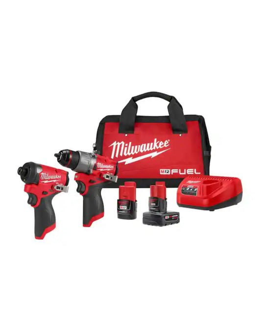 Milwaukee M12 Fuel Hammer Drill and Impact Driver Combo Kit (3497-22)