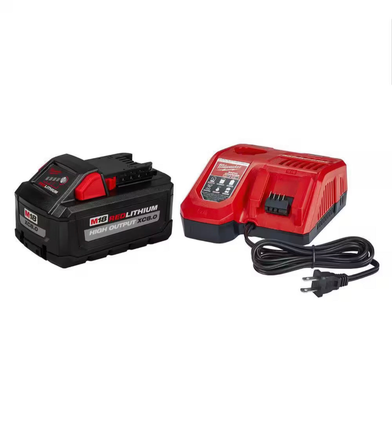 Milwaukee M18 High Output Starter Kit with XC 8.0 Battery and Rapid Charger